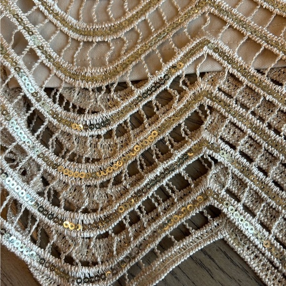 Lovesong women's top with gold sequins and back zipper size S - Picture 3 of 9